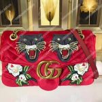Gucci GG Marmont Medium Velvet Bag Angry Cat