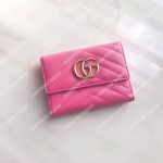 Gucci GG Marmont Matelassé Wallet Bright Pink