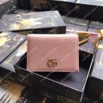 Gucci Leather Card Case Wallet Light Pink