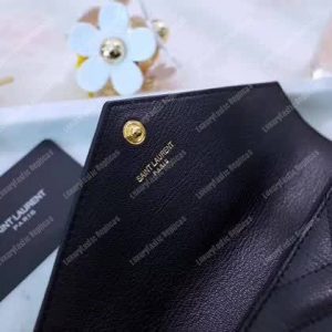 Saint Laurent Monogram Large Flap Wallet Black De Poudre - Image 5