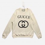 Gucci Hooded Sweatshirt With Interlocking G Off White