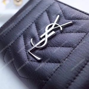 Saint Laurent Compact Zip Around Wallet Black - Image 9