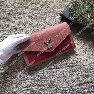 LV MyLockMe Wallet Rose Boudoir Lie de Vin - Image 6