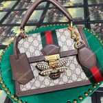 Gucci Queen Margaret GG Small Top Handle Bag Brown
