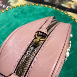 Gucci GG Marmont Small Matelassé Shoulder Bag With Pearls Magnolia - Image 4