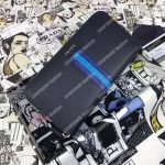 Prada Saffiano And Crocodile Leather Wallet Light Blue