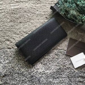 LV Brazza Wallet Taiga Leather Noir Gris - Image 3