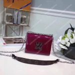 LV Twist PM Monogram Vernis Leather Magenta
