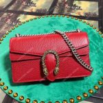 Gucci Dionysus Leather Small Bag Red