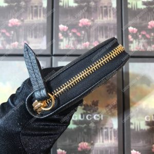 Gucci Leather Zip Around Wallet Black - Image 5