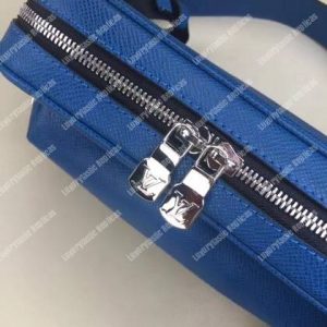 LV Outdoor Messenger PM Taiga Leather Cobalt - Image 5