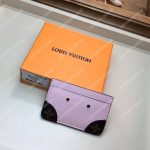 LV Venice Card Holder Vernis Miroir Monogram Rose Ballerine Pink