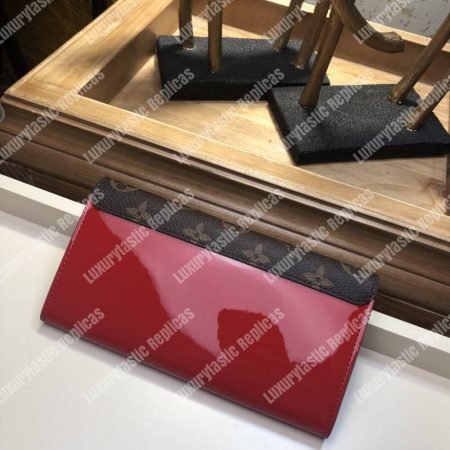 LV Cherrywood Wallet Patent Leather Red - Image 3