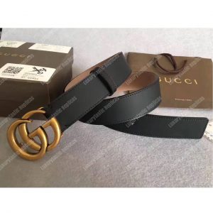 Gucci Black Leather Belt with Double G Buckle - Image 5