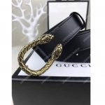 Gucci Leather Belt with Dionysus Buckle