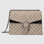 Gucci Dionysus GG Supreme Shoulder Bag Beige Black