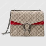 Gucci Dionysus GG Supreme Shoulder Bag Beige Red