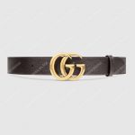 Gucci Brown Leather Belt with Double G Buckle