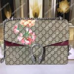 Gucci Dionysus Blooms GG Supreme Shoulder Bag Beige Pink
