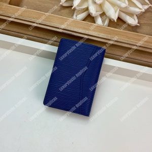 LV Pocket Organizer Epi Leather Marine Bleu Initals - Image 3