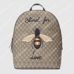 Gucci Bee Print GG Supreme Backpack