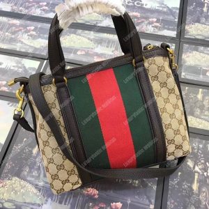 Gucci Rania Convertible Top Handle Bag Web GG Canvas Small - Image 4