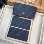 LV Pochette Felicie Monogram Empreinte Leather Marine Rouge