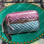 Gucci Zumi Clutch Metallic Blue/Pink