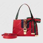 Gucci Sylvie Small Shoulder Bag Hibiscus Red
