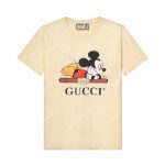 Gucci Mickey Mouse Print T-Shirt Beige