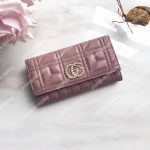 Gucci GG Marmont Quilted Continental Wallet Dusty Pink