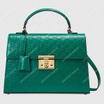 Gucci Padlock Medium Signature Top Handle Bag Emerald Green