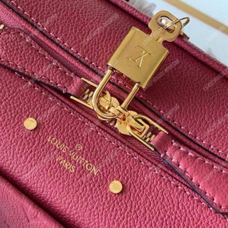 LV Speedy Bandouliere 25 Monogram Empreinte Leather Cherry Berry - Image 7