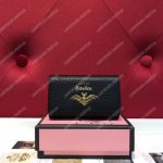 Gucci Garden Leather Key Case Black with Bat