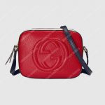 Gucci Soho Small Leather Disco Bag Red/White