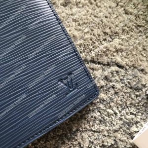 LV Brazza Wallet Epi Leather Navy Blue - Image 4