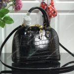 LV Alma BB Crocodilien Brillant Noir