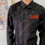 LV Print Regular Shirt Black