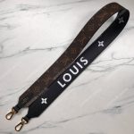 LV Bandouliere Monogram Black Lettering Strap