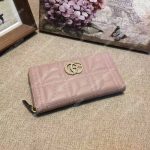 Gucci GG Marmont Zip Around Wallet Magnolia