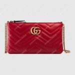 Gucci GG Marmont Mini Chain Bag Hibiscus Red