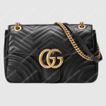 Gucci GG Marmont Medium Matelasse Shoulder Bag Black