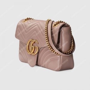 Gucci GG Marmont Medium Matelasse Shoulder Bag Dusty Pink - Image 4