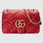 Gucci GG Marmont Medium Matelasse Shoulder Bag Hibiscus Red
