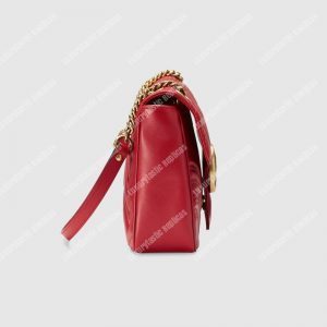 Gucci GG Marmont Medium Matelasse Shoulder Bag Hibiscus Red - Image 5