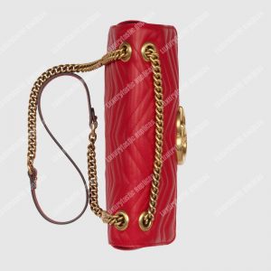 Gucci GG Marmont Medium Matelasse Shoulder Bag Hibiscus Red - Image 6