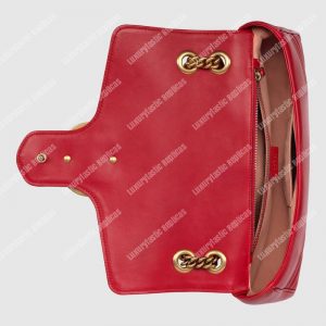Gucci GG Marmont Medium Matelasse Shoulder Bag Hibiscus Red - Image 7