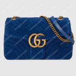 Gucci GG Marmont Medium Bag Cobalt Blue Velvet