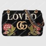 Gucci GG Marmont Medium Velvet Bag Loved Black