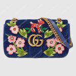 Gucci GG Marmont Velvet Small Shoulder Bag Cobalt Blue